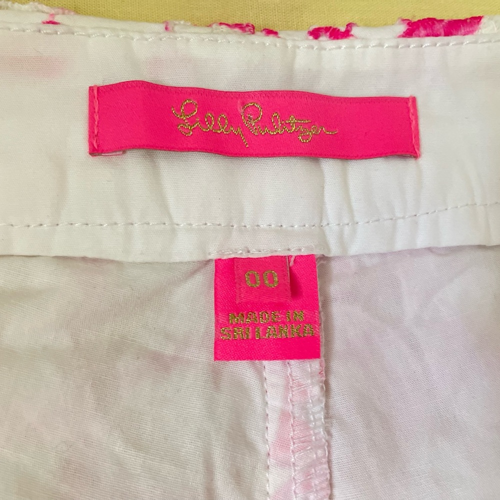NEW LILLY PULITZER RESORT WHITE CALIENTE KELLY LACE SHORTS SIZE 00. - Picture 14 of 17